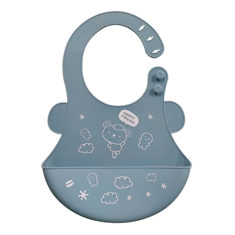 Детские слюнявчики водонепроницаемые Слюнявчики из силикона регулируемые для