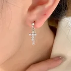 Женские серьги-подвески из серебра 925 пробы с фианитами