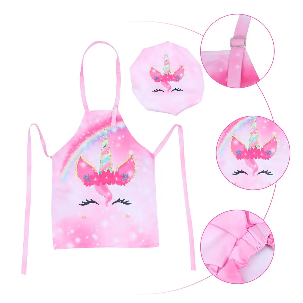 

1 Set 2 Pcs Stain-resistant Hanging Neck Apron Creative Cooking Apron Hat