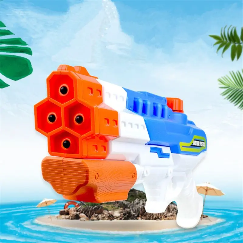 

Water Gun Soaker 4 Nozzles Blaster Water Fight Swimming Pool Beach Toys