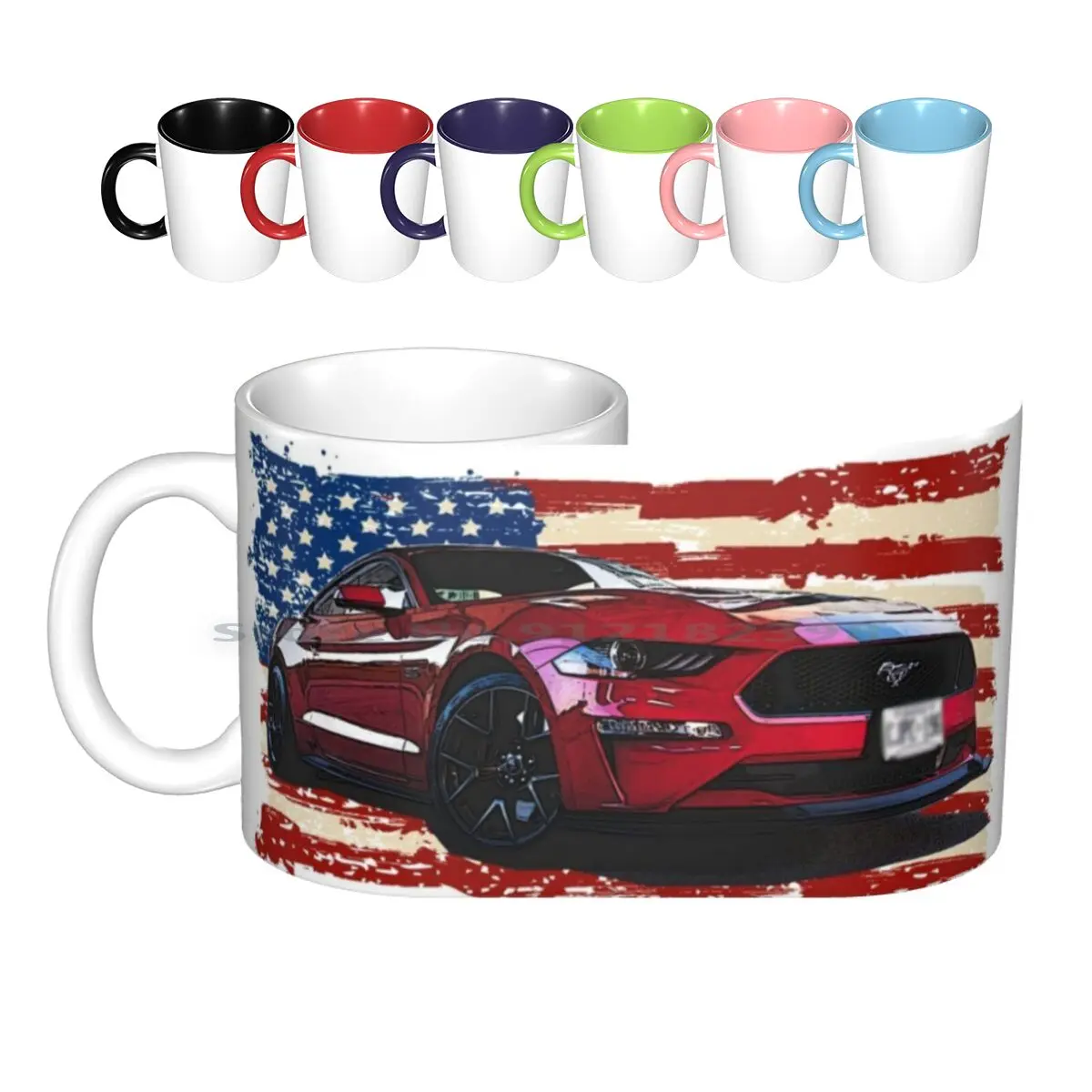 

2019 Gt Pp3 керамические кружки с американским флагом, кофейные чашки, кружка для молока и чая, 2019, автомобильные характеристики Gt Ecoboos, новый кре...