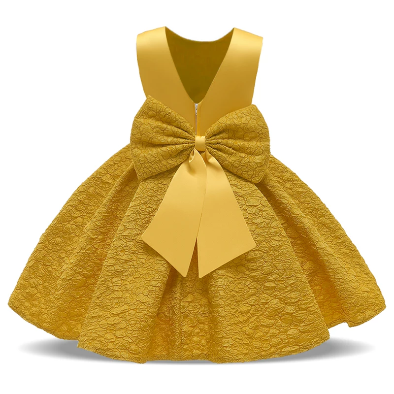 2022 детское свадебное платье с большим бантом для девочек Детский костюм вечернее