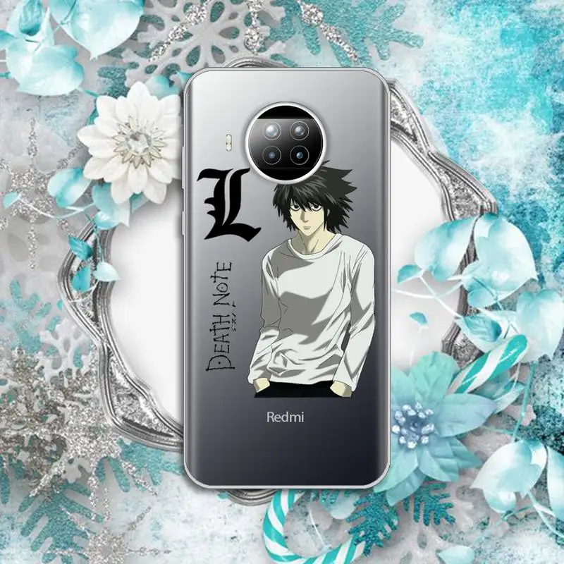 

Death Note Anime Ryuk kira Phone Case Transparent for Xiaomi Redmi note 10 t 8 9 pro lite 11
