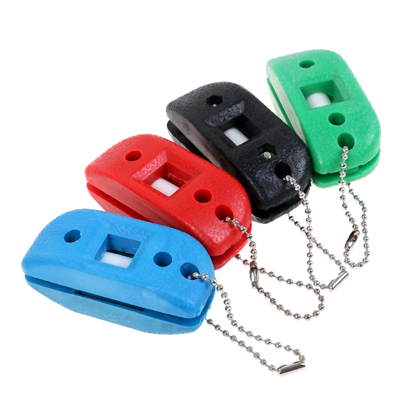 

Sandstone Ice Hockey Shoe Double Side Sharpener Ice Skate Blade Hockey Sharpening Oilstone Portable with Hanging Storage Bag