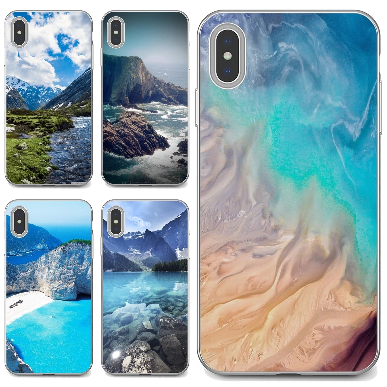 Мягкий чехол для Sony Xperia XA Z3 Z5 XZ1 XZ2 Z Z1 Z2 compact M2 M4 M5 C4 C6 E3 T3 Mountain Europe Blue Sea|Бамперы| |
