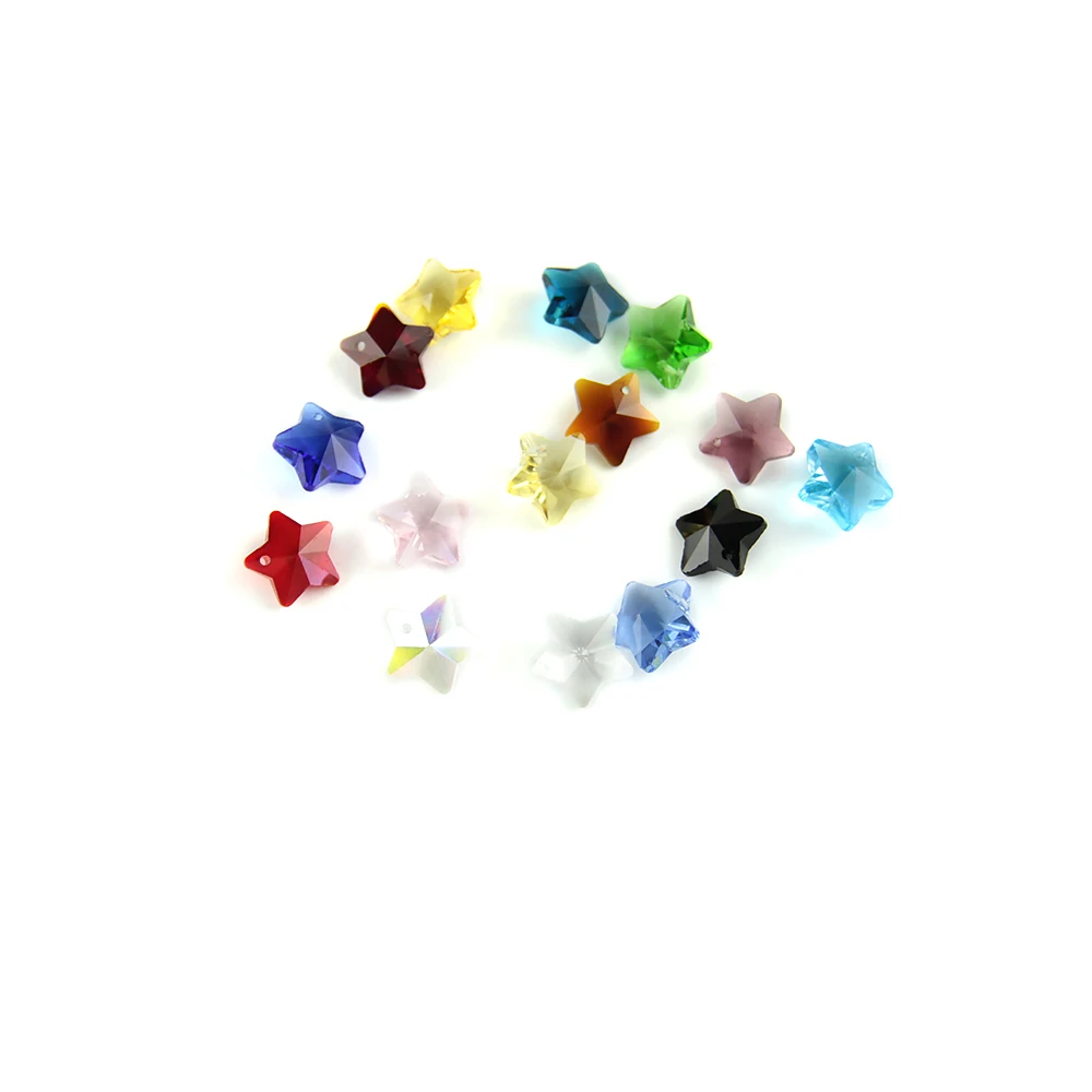 Все цвета 100 шт 14 мм K9 стеклянные бусины для нитей гирлянды DIY Кристалл Пять