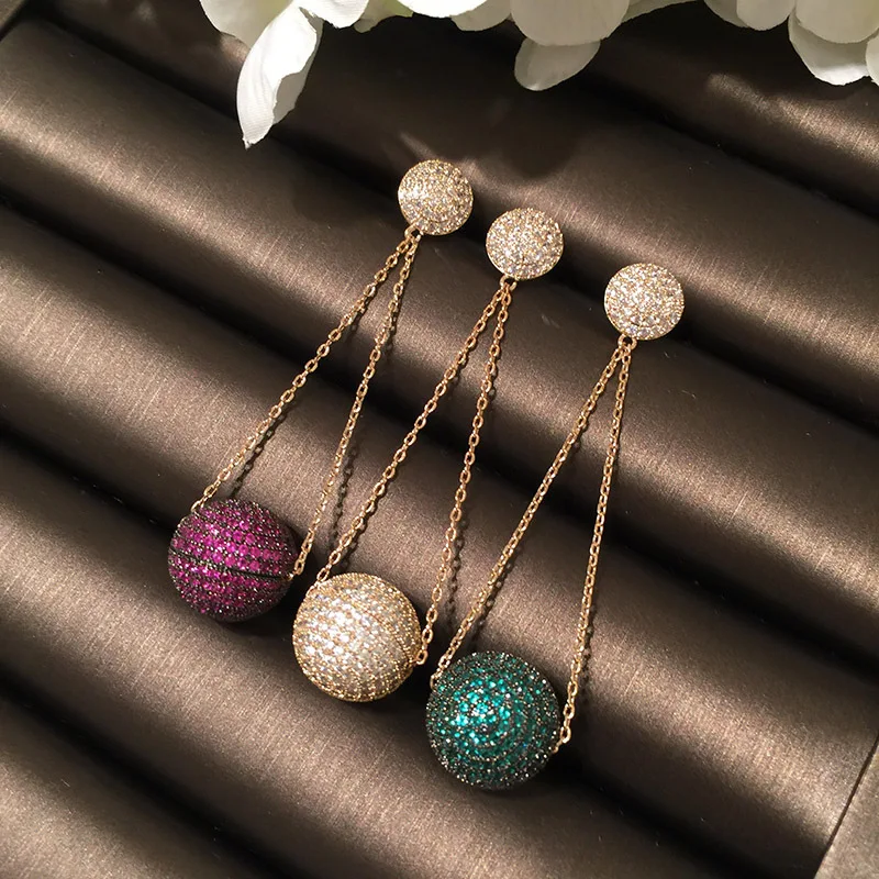 Высококачественные модные роскошные элегантные зеленые шарик из кубического