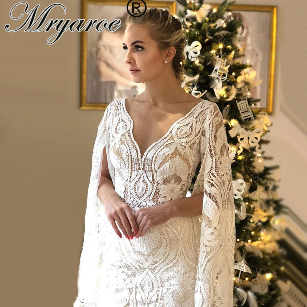 Уникальное богемное свадебное платье Mryarce роскошное кружевное женское с