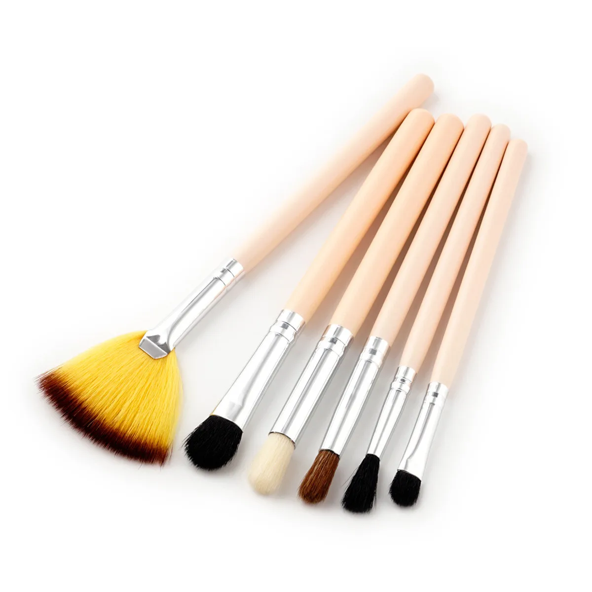 Набор кистей для макияжа 6 шт. высокое качество косметика брови тени век
