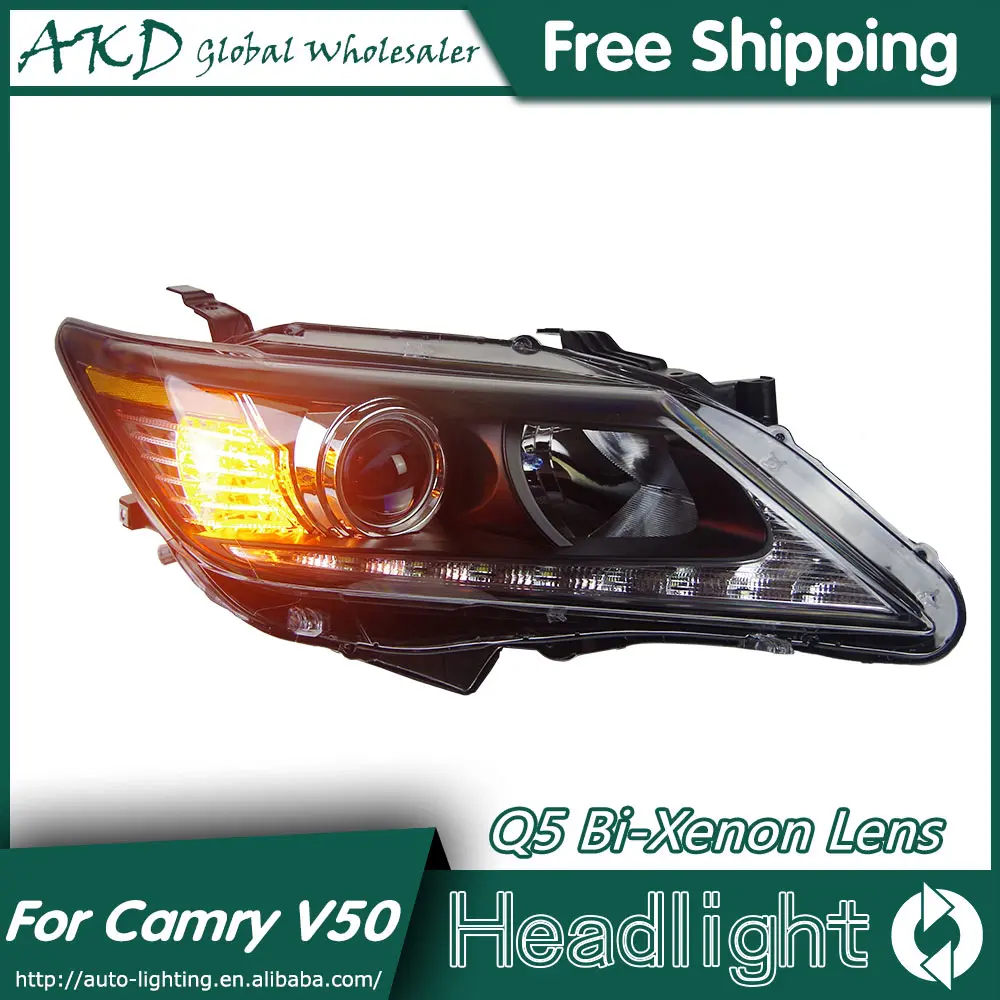 AKD автомобильный Стайлинг для Toyota Camry V50 фары 2012 дизайн Lexus СВЕТОДИОДНЫЙ DRL