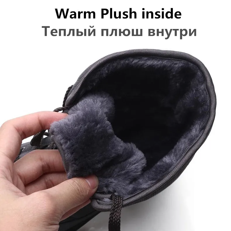 UEXIA теплые зимние ботинки унисекс на меху Мягкие Водонепроницаемые