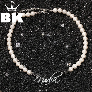 Женское жемчужное ожерелье, многослойное ожерелье с искусственным жемчугом, с цирконом, ожерелье Майями