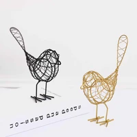 metal iron wire bird hollow model artificial craft fashionable home furnishing table desk ornaments decoration gift drop shiping