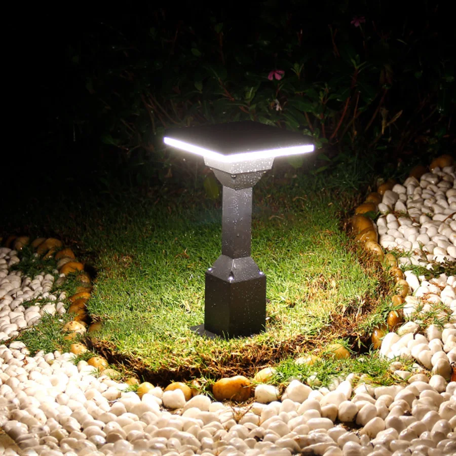 

12W Outdoor Garden Pillar Lamps Aluminum Courtyard Landscape Pathway Lawn Lamps Park Street Villa Patio Lawn Bollard Lights