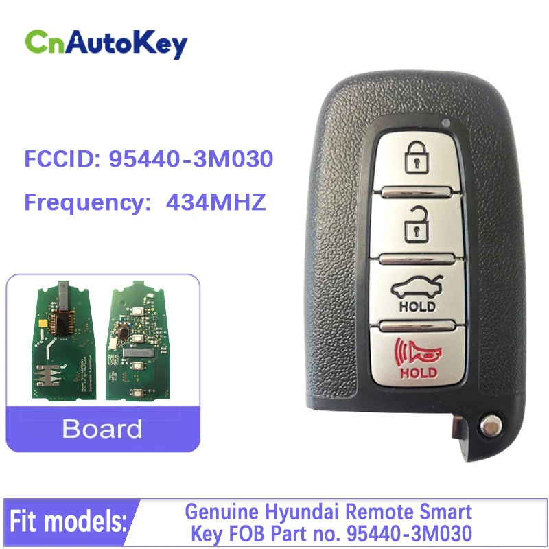 

CN020178 Origianl 4 Button Smart Key With 434Mhz For Genuine Hyundai Remote Key FOB Part no. 95440-3M030