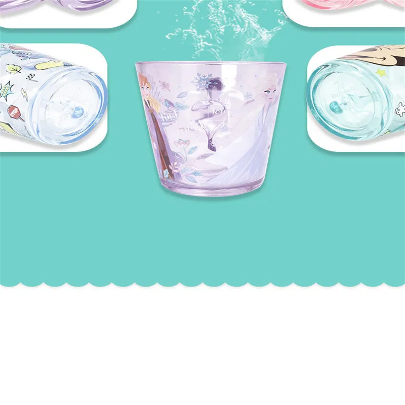

Disney Mickey Children's Kids Drinking Water Drop-Proof Household Cartoon Milk Cup Baby Handle Crystal Cup