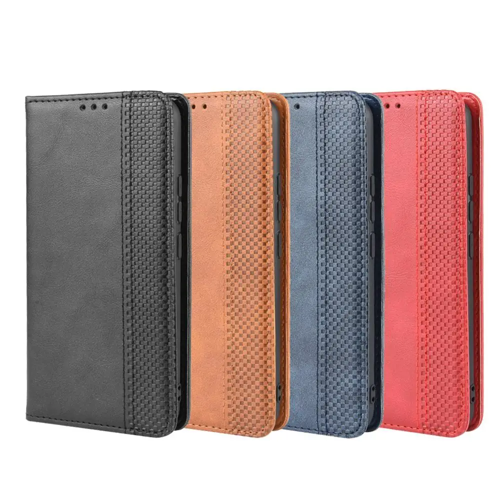 Роскошный Ретро Тонкий чехол книжка из искусственной кожи с магнитной