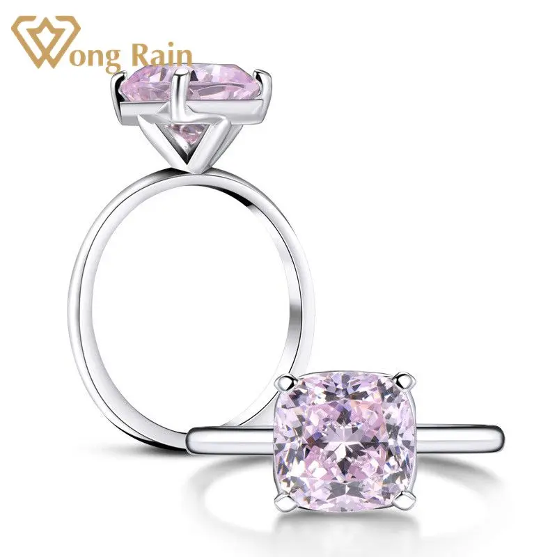 

Wong Rain 100% искусственное серебро, искусственный Муассанит, цитрин, драгоценный камень, бриллианты, свадебное обручальное кольцо, Изящные Ювел...