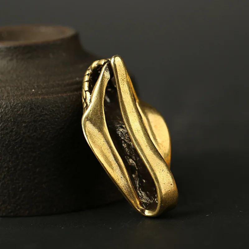 Винтажный медный брелок ручной работы в виде кобры змеи головы мужской поясной