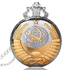 Винтажные карманные часы в стиле серповидный молоток, с указателем в русском стиле, из серебра, для мужчин и женщин