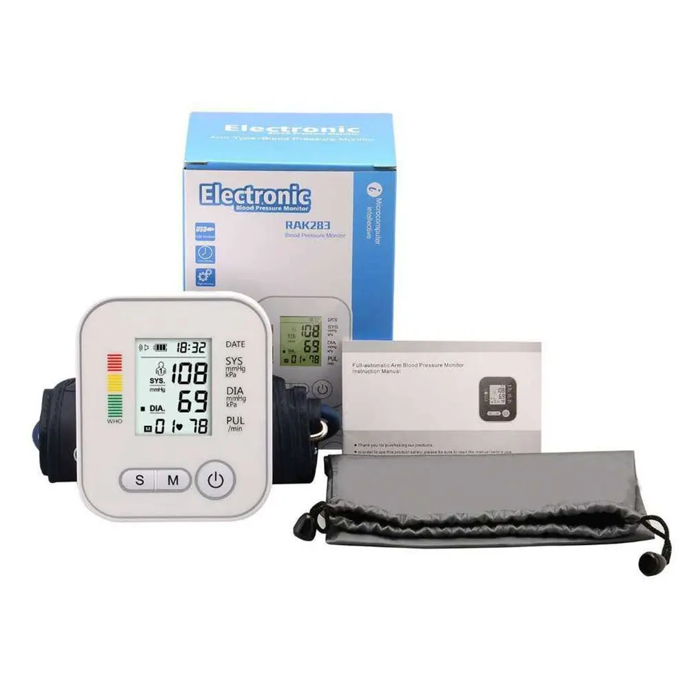 

Automatic LCD Display Meter Wrist Sphygmomanometer Tensiometer Heart Rate Monitoring Pulse Meter BP Blood Pressure Monitor