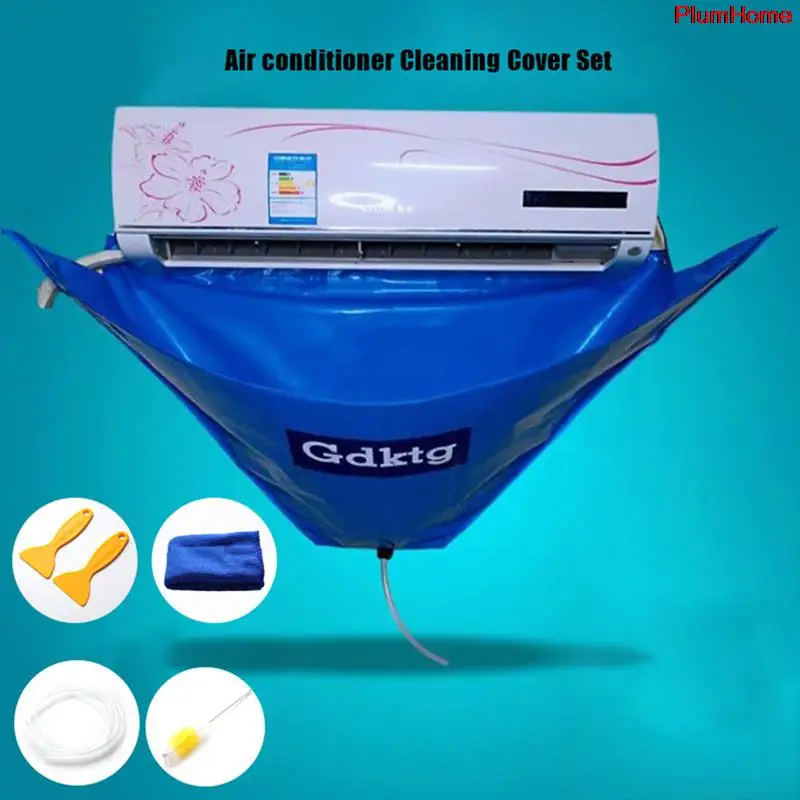 

Air Conditioner Cleaning Cover With Water Pipe Waterproof Air Conditioner Below 1.5P Cleaning Dust Protection Cleaning Cover Bag