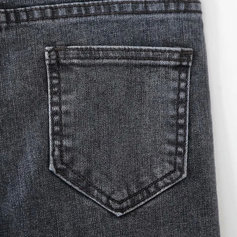 Женские джинсы с высокой талией GOPLUS черные узкие брюки-карандаш леопардовым