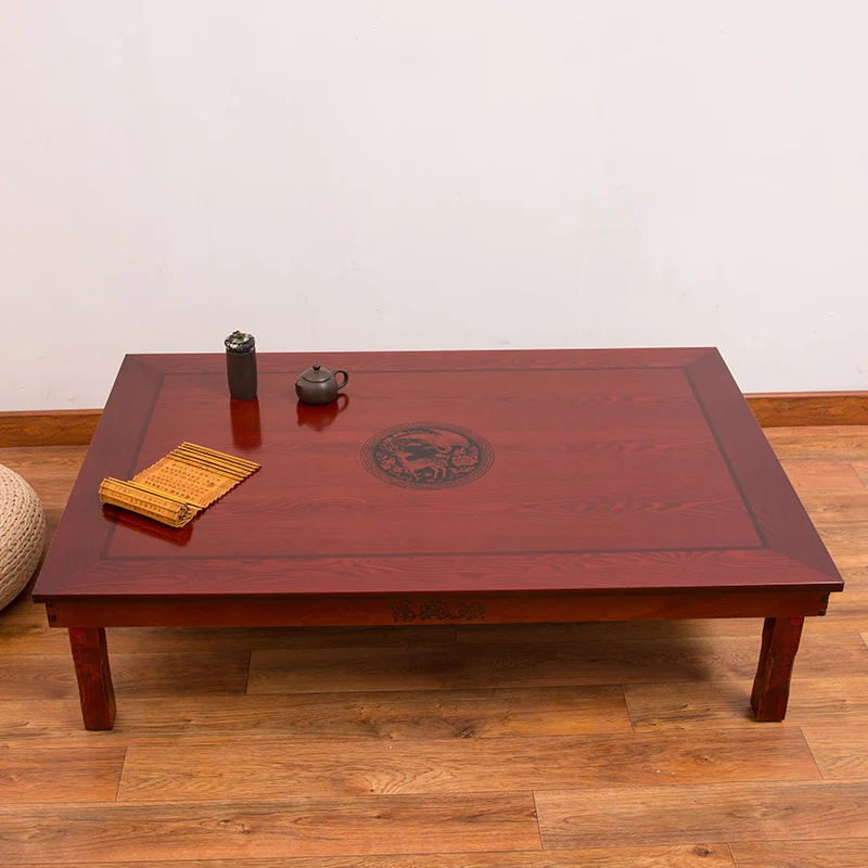 

Прямоугольный корейский обеденный стол размером 120x80 см мебель для столовой традиционный стиль складной деревянный резной обеденный стол