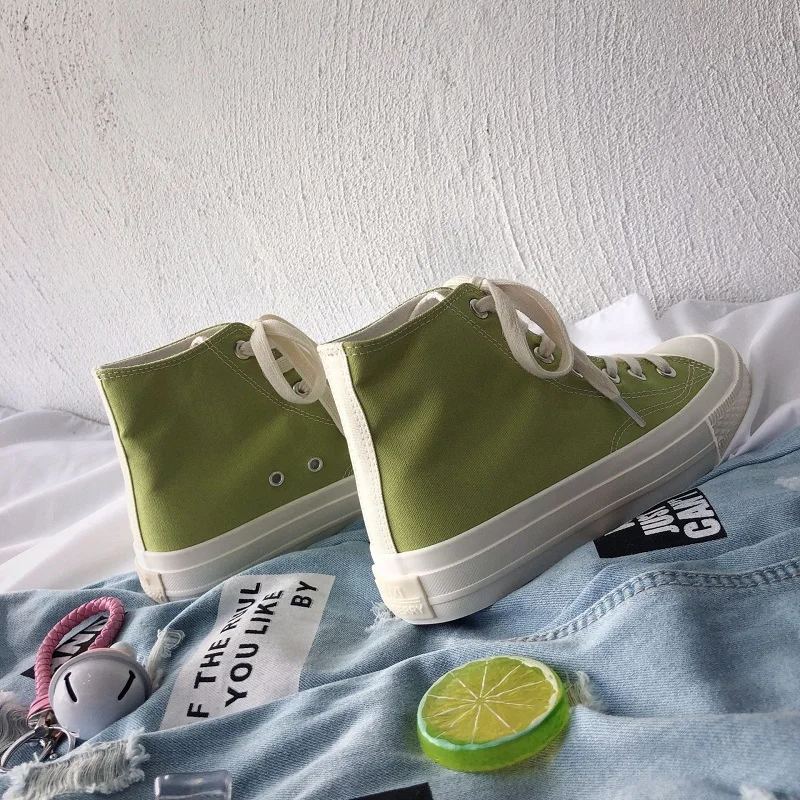 Женские Дышащие парусиновые туфли CUZULLAA модные кроссовки горчичного и зеленого