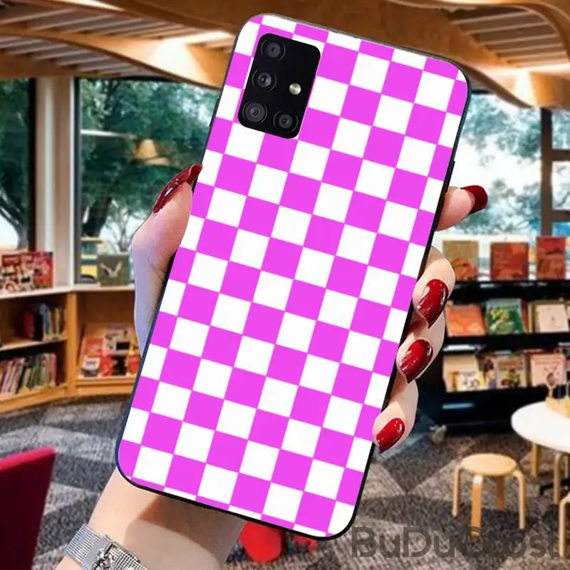 Мягкий чехол в клетку для телефона Samsung A10 20 30 40 50 70 10S 20S 2 Core C8 A30S A50S A7 8 9 2018 STAR |