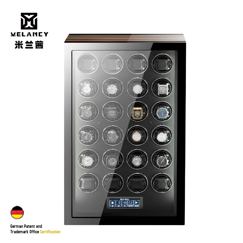 

High Quality Watch Winder For Automatic Watches with Mabuchi motor LCD touch screen Wooden Watch Accessories Box