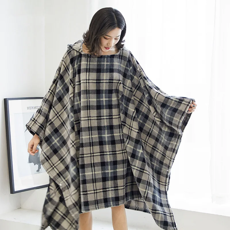 Зимнее толстое удобное ТВ одеяло для дивана толстовка с капюшоном утяжеленное