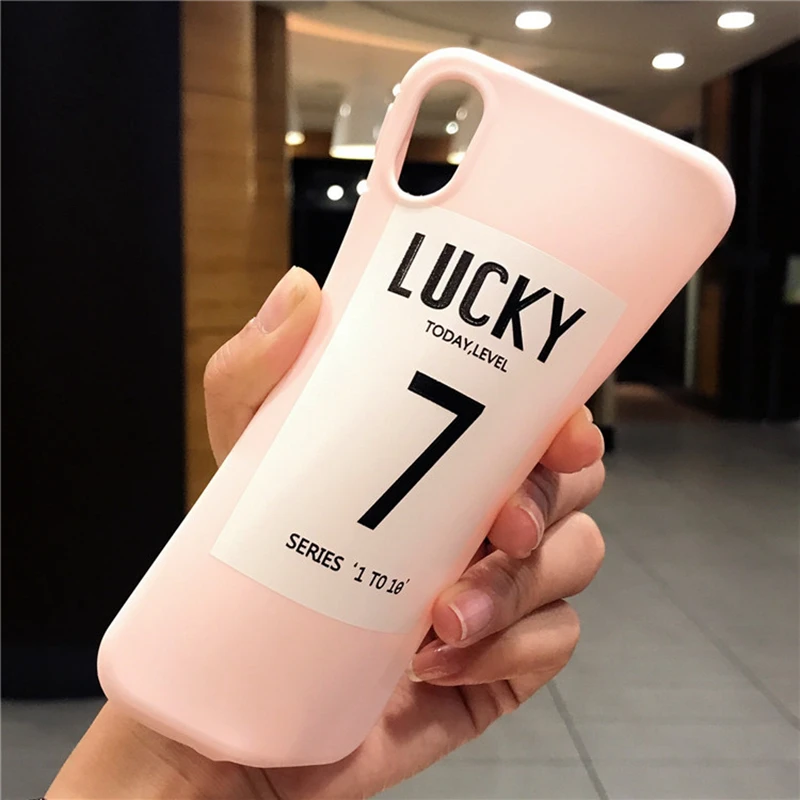 Чехол Lucky Number 7 серии с рисунком для Apple iPhone 11 Pro Max X XS Xr 8 6 s Plus силиконовый мягкий