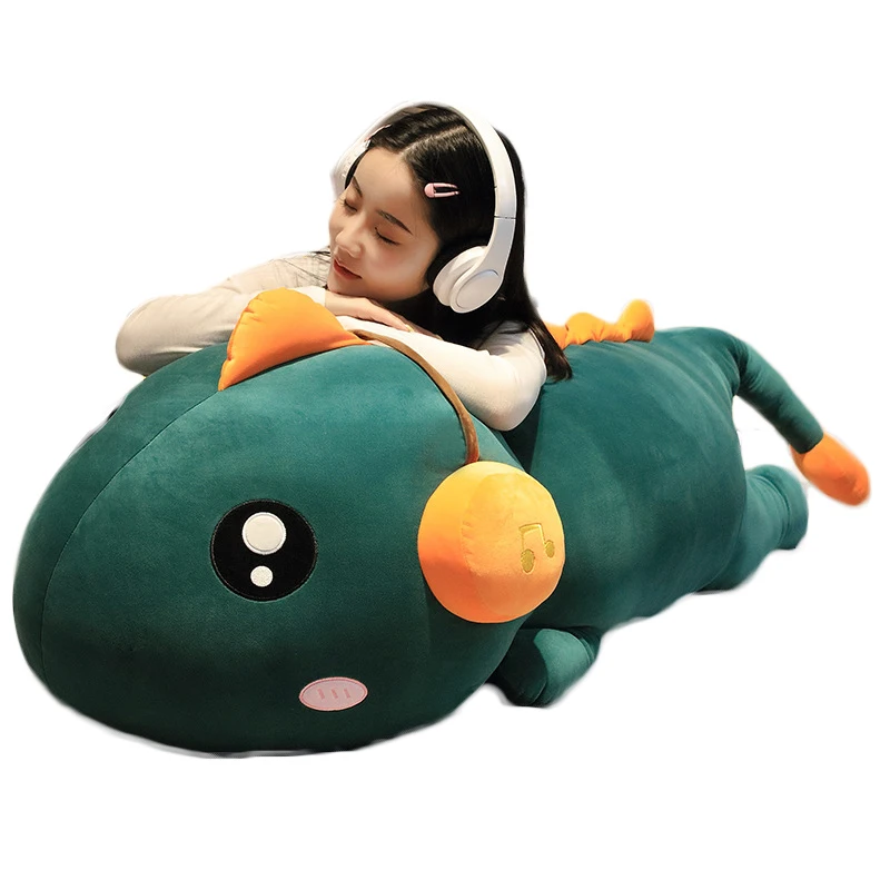 1 шт. креативная зеленая розовая мультяшная плюшевая кукла динозавр гарнитура