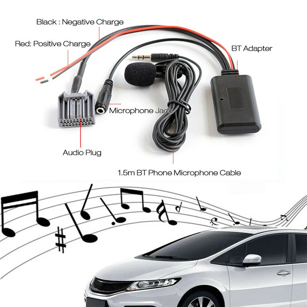 Car Bluetooth 5.0 AUX Audio Auxiliary Cable Adapter For Honda Civic 2006-2013 / CRV 2008-2013 / Accord 2008 After 8-generation
