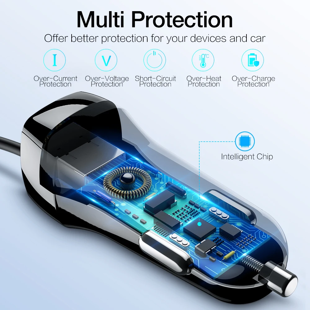 Автомобильное зарядное устройство USB 3 0 для Xiaomi мобильный телефон Micro Type C |