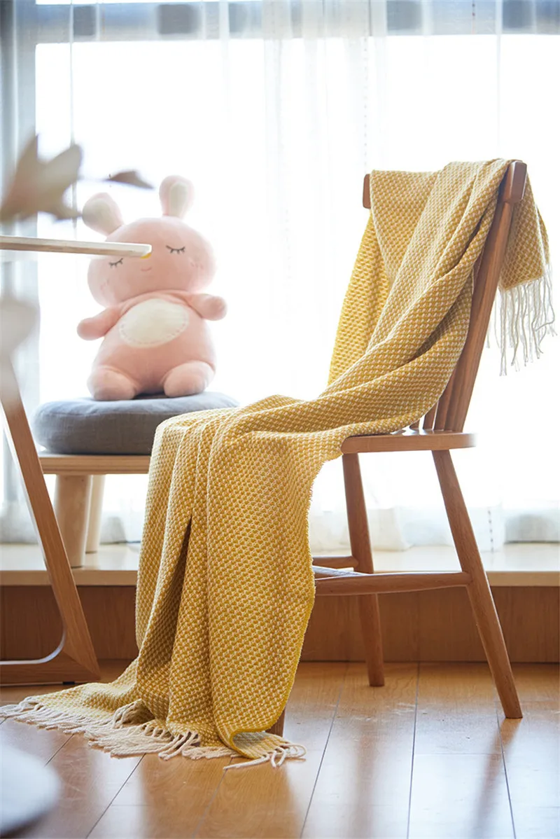 130X200cm Nordic Style Fringed Coffee Sofa Beds Cover Baby Soft Throw Rugs Christmas Home Decor Modern Multifunctional Blankets