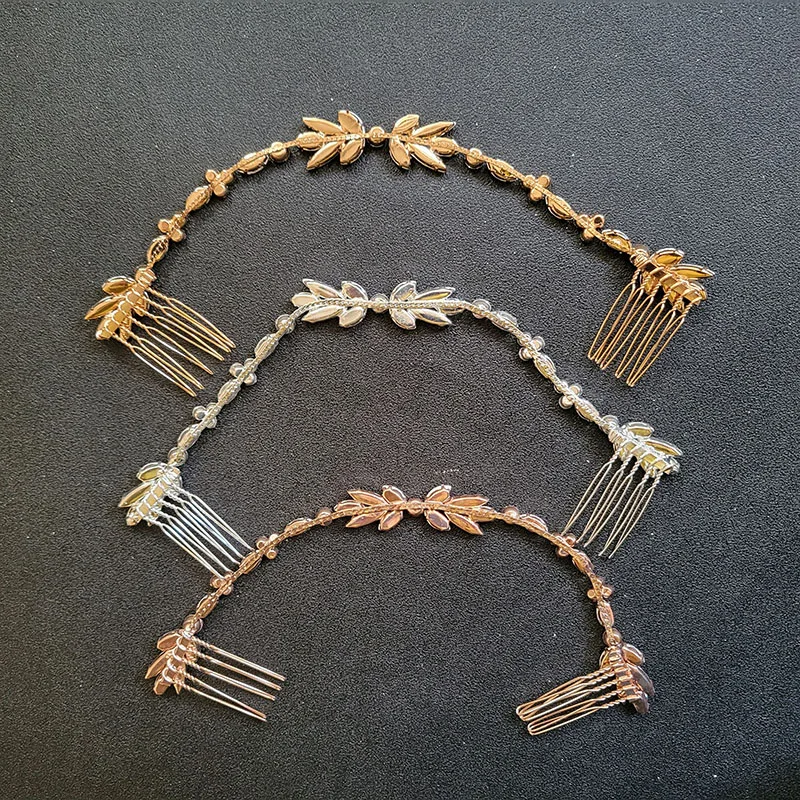 Floralbride Handmade Wired Rhinestone Crystal Flexible Wedding Headband Hair Comb Bridal Accessories Women Jewelry | Украшения и