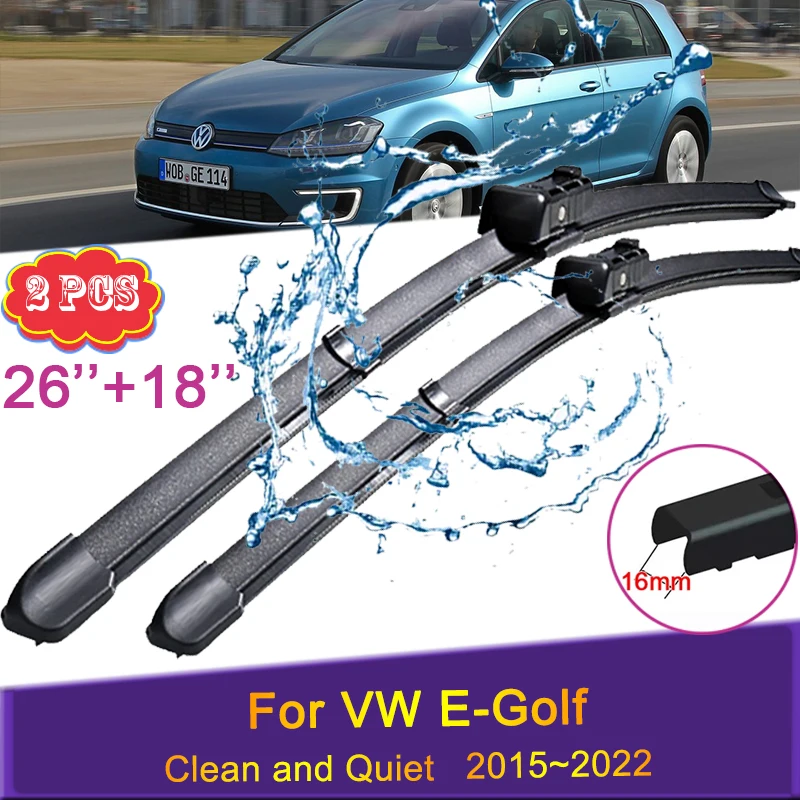 

Car Wiper Blades for VW E-Golf 2015~2022 2016 2017 2018 2019 Front Windshield Frameless Durable Rubber Snow Shaving Accessories