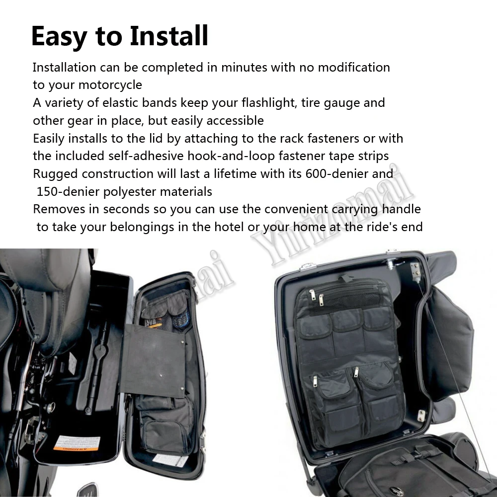 Мотоцикл черный седельная сумка тур пакет крышка органайзер для Харлей FLHR FLHTC FLHX