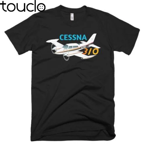 Летние шорты из хлопка с длинными рукавами футболка Cessna 310 самолет изображением