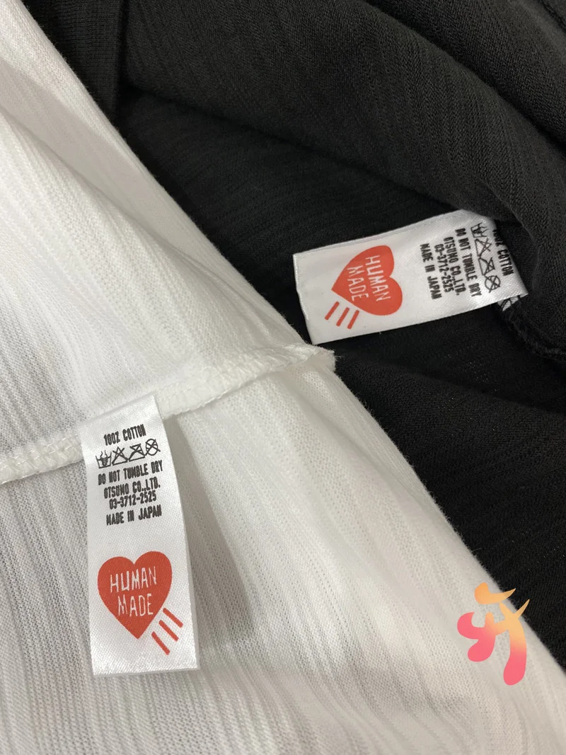 

HUMAN MADE T-shirts Cartoon Floating Ice Polar Bear Pattern Thick Slub Cotton Tops Men Women Oversize Human Made Casual Tshirts