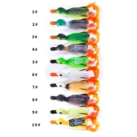 1pcs double propeller flipper duck fishing lures ducking frog soft bait 8 5cm 12g 3d eyes artificial swimbait day bass tackle