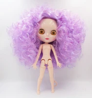 free shipping bjd joint rbl 894j diy nude blyth doll birthday gift for girl 4 colour big eyes dolls with beautiful hair cute toy