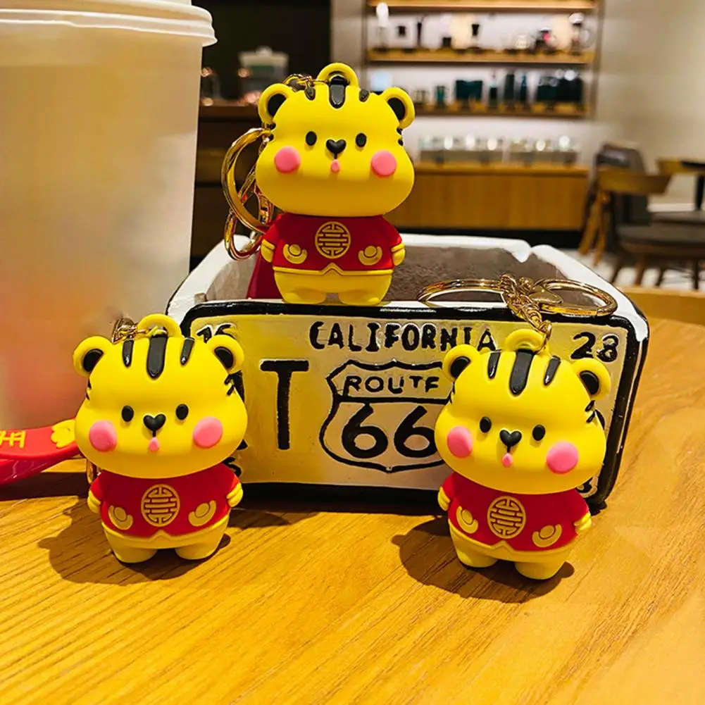 Key Chain Funny Mini Attractive Lovely Tang Suit Tiger Holder for Mobile Phone Pendant |