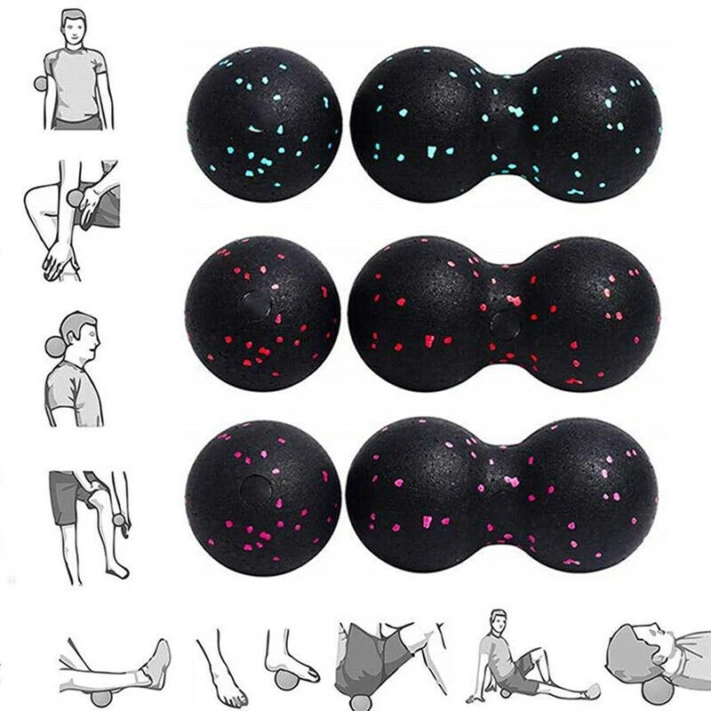 

Peanut Fitness Massage Ball Double Balls Yoga Ball Physical Training Sports Therapy Relieve Fatigue Relieve Pain 3Colors