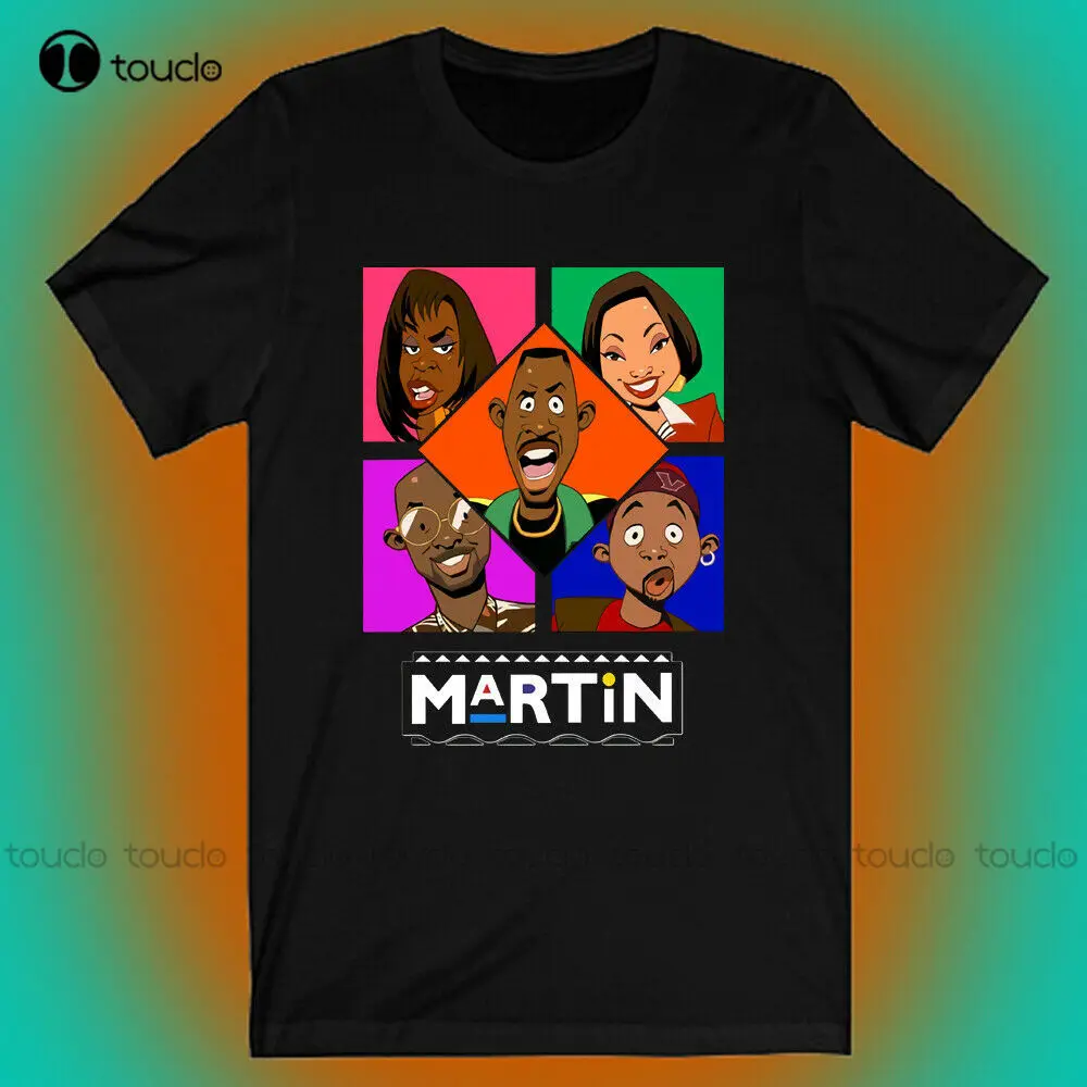 New Martin Gina Tv Show Cartoon Men'S Black T-Shirt Size S To 5Xl Cotton Tee Shirt Unisex