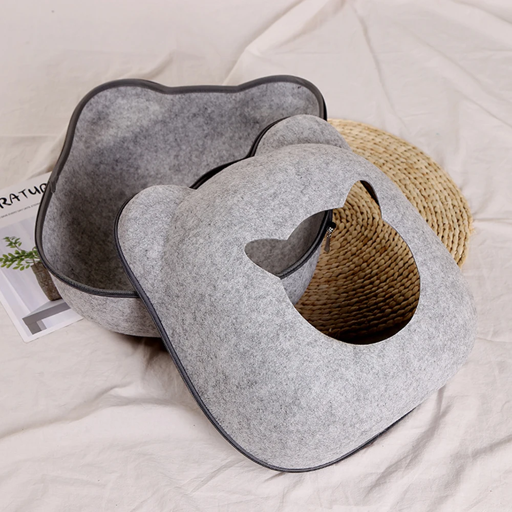 Горячая Распродажа кота собаки кровать пещера спальный мешок на молнии яйцо