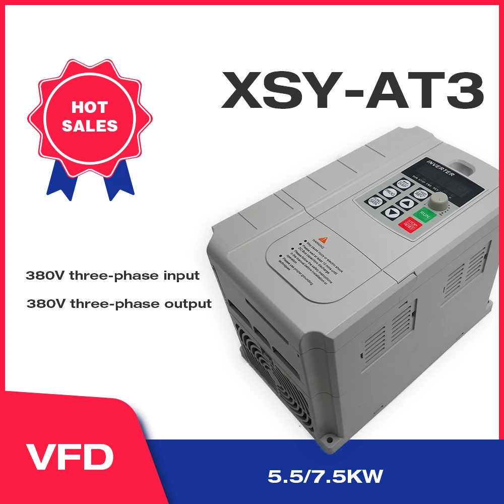 VFD AC 380V 4KW/5.5KW/7.5KW привод переменной частоты 3 фазный регулятор скорости инвертор