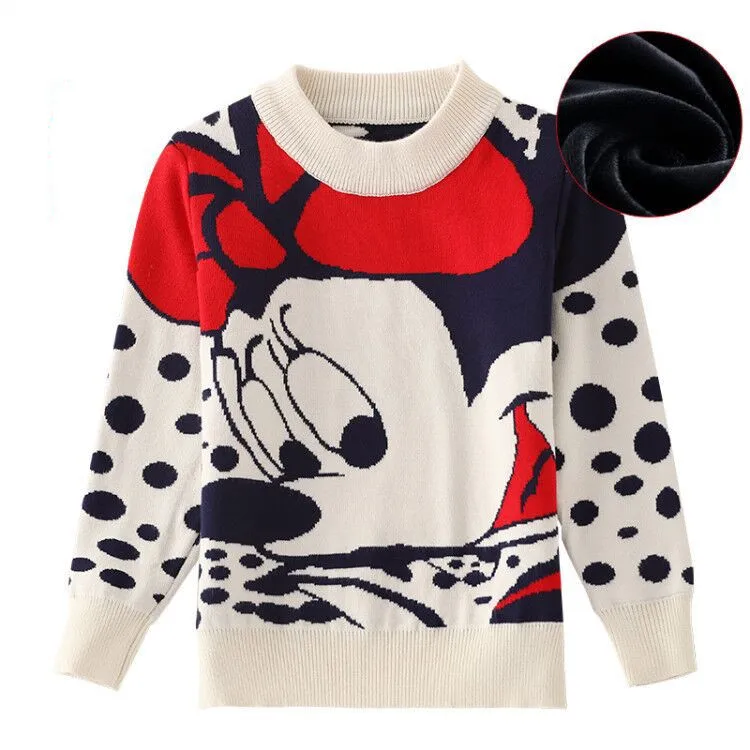 Детская одежда свитер с длинными рукавами и рисунком Детское пальто для девочек